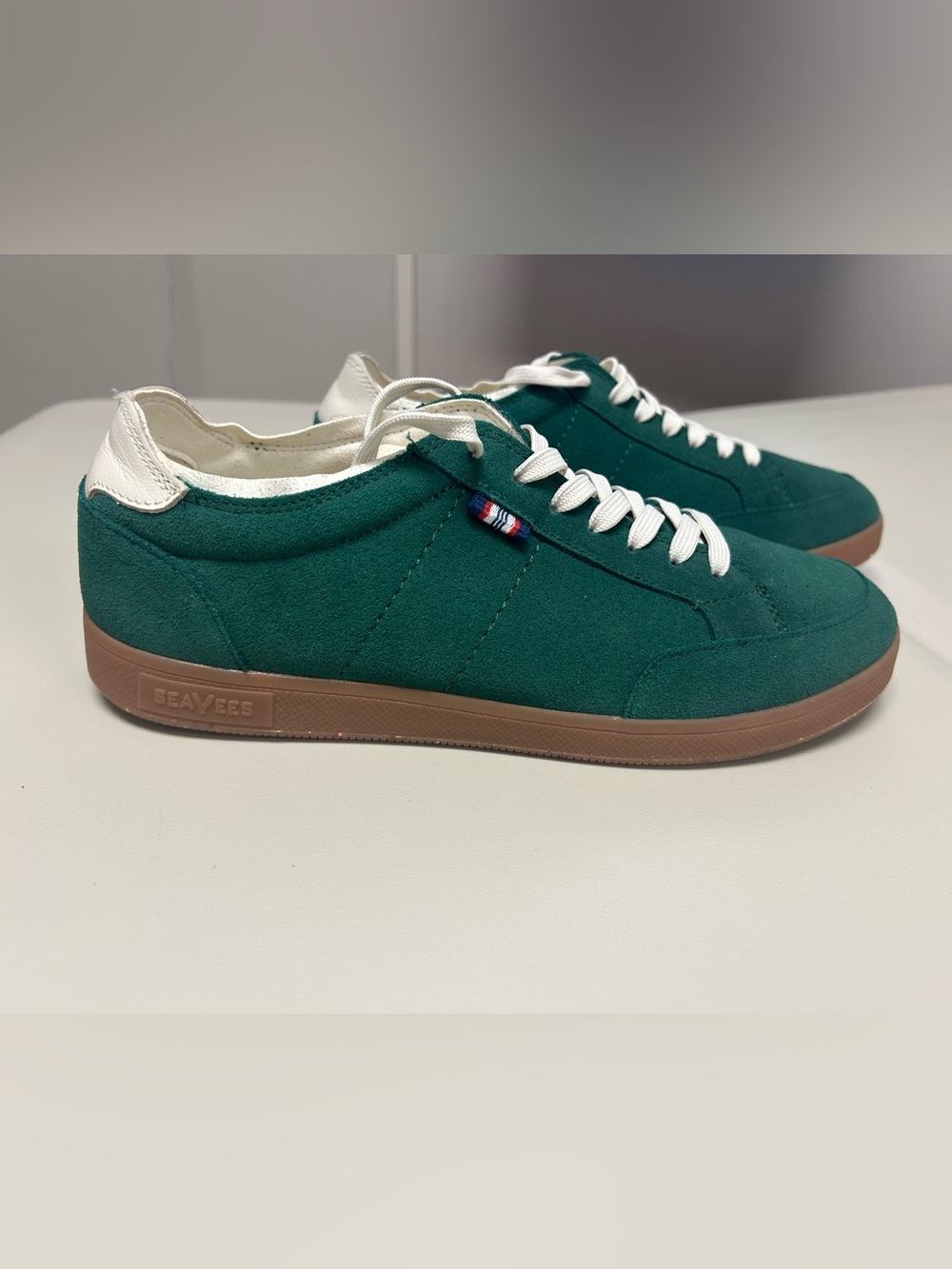 SeaVees Clipper Sneakers Hunter Green Suede Shoes Women’s 11 Coastal Chic - Picture 3 of 12